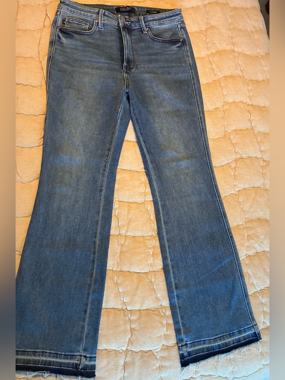 Judy Blue Womens Slim Boot Jeans Mid Rise Stretch Denim Size 13/31